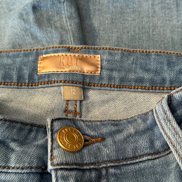 KUT from the Kloth Stella High Rise Fab Ab Flare Jeans Size 12 Light Wash - Picture 6 of 8